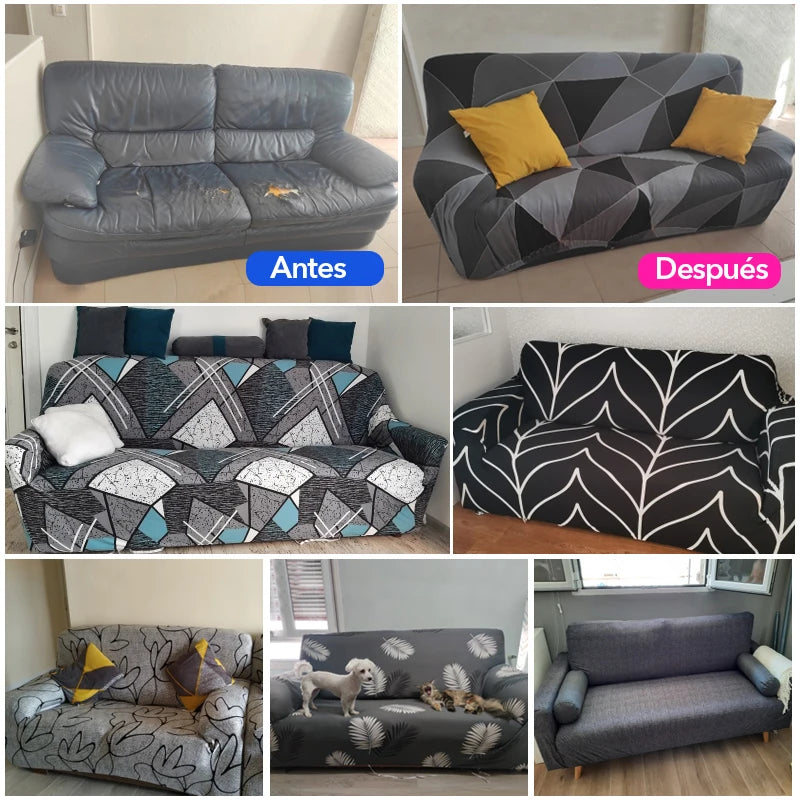 Elastic Sofa Slipcovers Modern Sofa Cover for Living Room Sectional Corner L-Shape Chair Protector Couch Cover 1/2/3/4 Seater