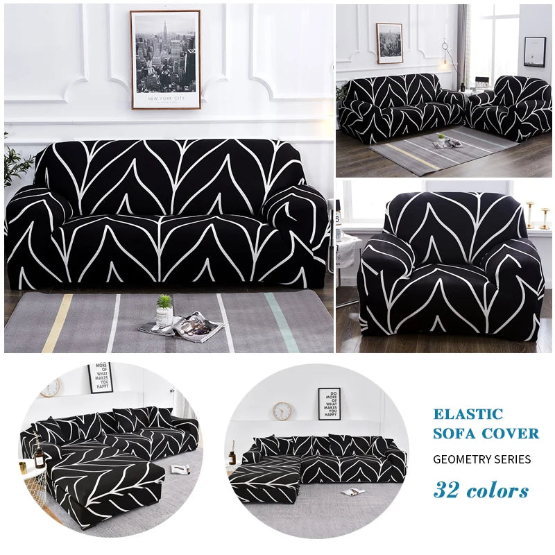 Elastic Sofa Slipcovers Modern Sofa Cover for Living Room Sectional Corner L-Shape Chair Protector Couch Cover 1/2/3/4 Seater